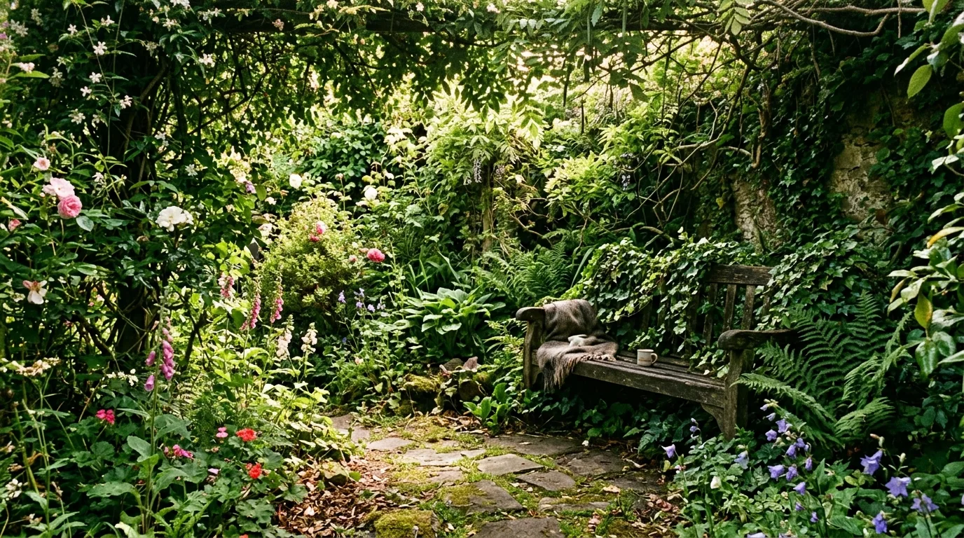 Secret Nook Hidden in Wild Garden